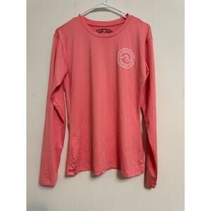 Ron Jon Surf Shop Long Sleeve T-shirt Tee Medium M Coral Sun Protective UPF 50+